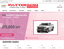 Tablet Screenshot of pattersonkilgorechevrolet.com